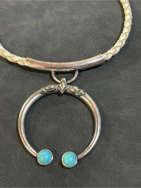 Vintage’ Country- Western brand “Idyllwild” Braided Leather cord Necklace